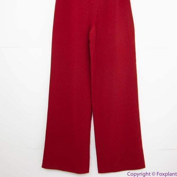 NEW white house black market Wine Red Convertible Split Leg Jumpsuit 00 - Picture 8 of 16